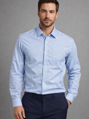 Vintage Sulka  Light Blue Button-Down Casual Shirt